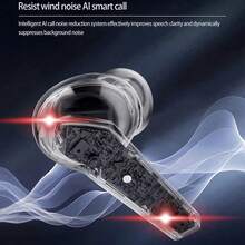 Lenovo TG102 Wireless Gaming Earbuds With ANC, 40ms Low Latency, HD Stereo Sound, 30H Playtime, Secure-Fit Earhooks For Sports, RGB Charging Case For Mobile/PC Gaming