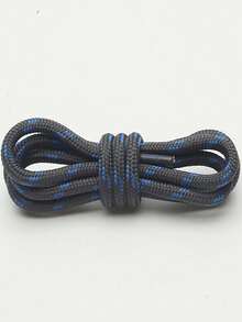 120cm Dual-Color Diagonal Striped Round Shoelaces, Suitable For Outdoor, Travel, Hiking Shoes, Boots, Chunky Sneakers