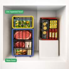 4-Pack Freezer Baskets  Freezer Baskets For Chest Freezers For Chest Freezer Chest Freezer Baskets Organize And Store Food With Handles Improved Air Circulation For Freshness Black - Black - View 4