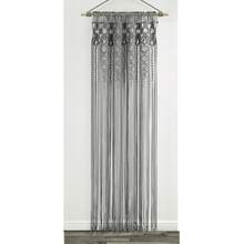 LUSH DECOR Boho Macrame Textured Cotton Window Curtain/Room Divider/Doorway/Wall Decor Blush 40X84 Halloween-Fall Decor-Room Decor - Gray - 查看 7