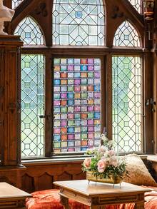 1 卷 1 米/2 米/3 米复古彩色菱形简约 3D 彩色静电贴膜、窗户装饰、隐私窗膜、可拆卸且易于安装、窗户乙烯基、防紫外线、隔热、家居装饰、玻璃膜、窗户贴纸墙贴房间装饰墙贴墙贴家居装饰 - 彩色 - 查看 8