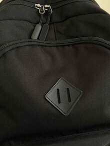 返校新款经典轻便耐用多功能时尚舒适大容量双肩包，适合各种场合，秋冬季 - 黑色 - 查看 6