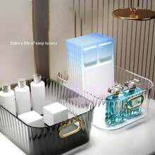 1 件透明化妆品收纳盒，简约桌面收纳盒，适用于化妆品、护肤品、口红 - 彩色 - 查看 12