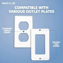 Jool - Caja de enchufe para  infantil (2 unidades) Dúplex y decorador, botones de acceso ocultos y amplio compartimento - 1 - Ver 6