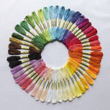 250 Colors Cross Stitch Thread, 200 Colors Embroidery Thread, 150 Colors Polyester Embroidery Floss, Handmade Beginner DIY Weaving Supplies, Random Colors