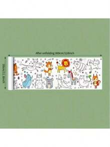 300 厘米儿童涂鸦绘画卷，具有不同主题，适合 3 岁以上男孩和女孩涂色和绘画，涂色卷、涂色、冰雪奇缘、涂色、万圣节、水彩、涂色、冰雪奇缘、儿童圣诞礼物、涂色、儿童圣诞礼物、冰雪奇缘、冰雪奇缘、涂色、儿童豆袋、彩虹、儿童脸部彩绘、返校 - 彩色 - 查看 5