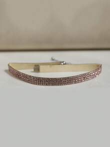 1 chiếc vòng cổ choker đính đá nhiều hàng kiểu dáng tối giản thời trang, phụ kiện thanh lịch phù hợp cho các buổi hẹn hò và tiệc tùng của phụ nữ. - Dây chuyền kim cương - Xem 5