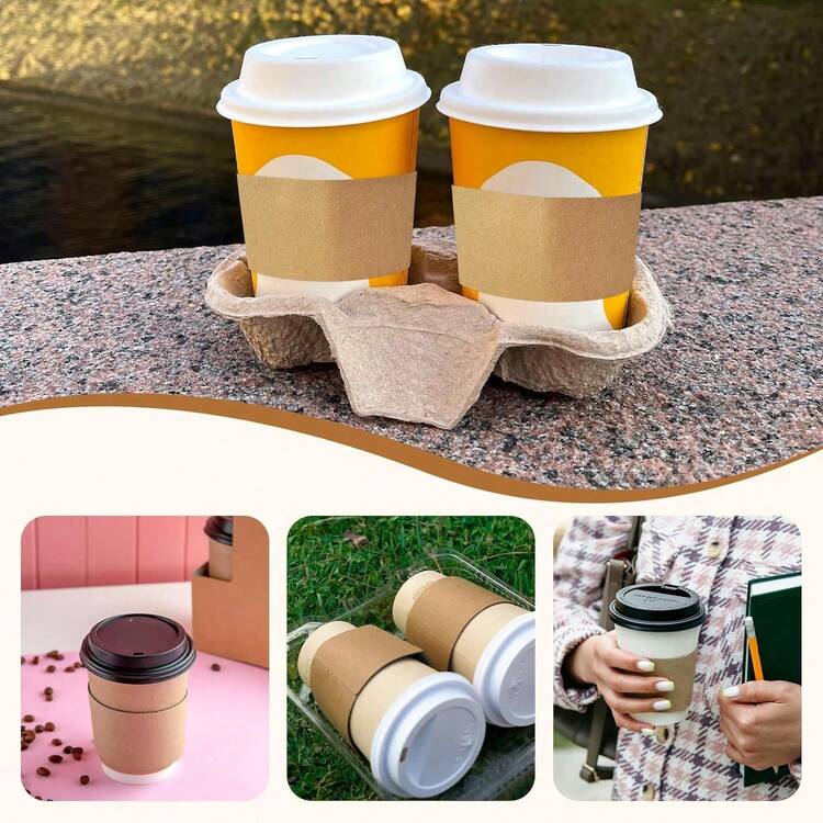 20/40 كم إعادة استخدام لأكواب القهوة، مناسب لأكواب من 10 إلى 24 أونصة، مناسب للمقاهي والفنادق ومحلات الشاي الفقاعي والمطاعم السريعة والتوصيل - متعدد الألوان - مشاهدة 7