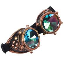 Lelinta Kaleidoscope Goggles Steampunk Goggles Glasses Halloween Costume Accessories For Cosplay Party