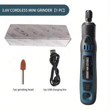 1 Set DIY Small Electric Grinder | Home Handheld Electric Carving Tool, Polishing Tool, USB Rechargeable Electric Grinder Set, Mini Small Electric Grinding Pen, Power Tool - Multicolor - View 13