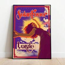 1 件 Lorde 海报印刷品 _ 艺术家海报 _ 流行音乐礼品 _ 流行音乐海报印刷品帆布画房间装饰墙面艺术客厅装饰办公室装饰卧室装饰厨房装饰浴室装饰墙面装饰家居装饰海报无框