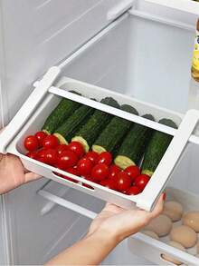 2pcs 12-Compartment Kitchen Hanging Storage Box, Refrigerator Egg And Fruit Storage Box Drawer-Type Food Preservation Box Kitchen Accessories Refrigerator Storage Rack - White - View 8