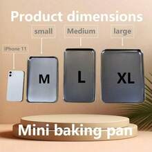 1pc/3pcs New Stainless Steel Tray, Stainless Steel Baking Tray, Afternoon Tea Tray, Snack Burger Cocktail Cake Tray, Easy To Clean, Oven - Silver - View 12