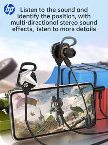 HP 有线耳塞，[超清晰通话无噪音] 耳机耳塞有线 3.5 毫米，入耳式耳机带麦克风，兼容 /iPad/Android/笔记本电脑/PC