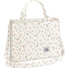 Corduroy Handbag, Square Casual Bag, Stylish Commuting Bag With Large Pocket, Women Shoulder Bags Work Handbags Everyday Hobo Bag-Little Pink Flower - 小粉花 - 查看 1