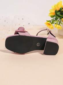 Mädchen Sandalen, Klettverschluss mit Strass Schnalle, Koreanischer Prinzessin Sommerstrand Schuhe, High Heel, rote Aufführungsschuhe für Kinder in Größeren Größen