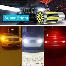 TOAUTO 1PC 25W 1156 BA15S 1157 BAY15D LED Bulbs 126SMD Car LED Reverse Light Bulb Reverse Lamp(Only1 PC) - BAY15D - View 9