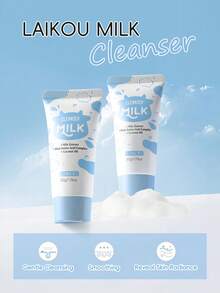 LAIKOU Moisturizing Milk Skincare Set (50g Milk Cleansing Gel, 6g*5 Brightening Eye Mask, 6g*5 Nourishing Lip Mask, 5g*5 Moisturizing Clay Mask, 3g*5 Hand Cream, 30g Moisturizing Cream, 50g Peel-Off Mask, 3g*5 Sleeping Mask), Anti-Aging Skincare Gift Set, Moisturizing & Repairing Skincare Gift Bag, Deep Nourishment, Suitable For Women, Moms, Wives, Sisters, Teenagers, Girlfriends, Mother's Day Gift - 淺藍色 - 查看 4