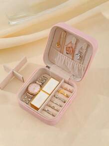 1 件多功能珠宝收纳盒、便携式旅行珠宝盒、防水珠宝盒、可拆卸珠宝收纳盒、女士礼品盒、珠宝架、家居珠宝展示架、适合女孩和女士、万圣节礼品盒、圣诞节礼品盒、收纳盒、旅行收纳、返校季