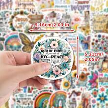 50 件基督教贴纸复活节礼物圣经经文贴纸复活节装饰信仰贴纸圣经贴纸经文贴纸耶稣贴纸宗教贴纸乙烯基防水贴纸适用于水瓶、水壶、吉他、行李箱、手机、手机壳、笔记本电脑、滑板、礼物 - 多色C - 查看 9