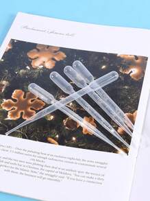 10 piezas Cuentagotas de epoxy transparente para manualidades con resina y suministros DIY - Molde de silicona de precisión para rellenar, herramientas para hacer joyería, proyectos de arte para adultos, kits de experimentos científicos, Halloween, Navidad