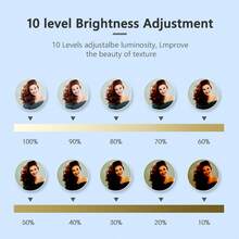 AXNEN 10-Inch LED Ring Light With Adjustable Stainless Steel Foldable Arm Stand, 3 Lighting Modes And Dimmable Brightness, Suitable For Live Streaming, Photography, Video Recording, Makeup And Live Broadcast, Compatible With All Smartphones (IOS/Android) - Black - View 4