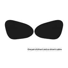 4pcs/Set Car Static Adsorption Sun Shades, Side Window Privacy Sunshade, Heat Insulation Curtain, Car Window Sunshield, PVC Static Film, Double-Sided Black Blackout Cloth - Multicolor - View 7