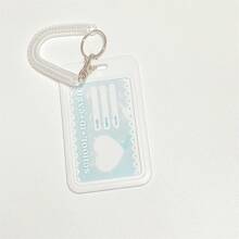 Milk Blue Card Sleeve Slide-Cover Keychain Card Holder, Meal Card DIY Cute Card Sleeve,For School Supplies,Back To School - Multicolor - View 15