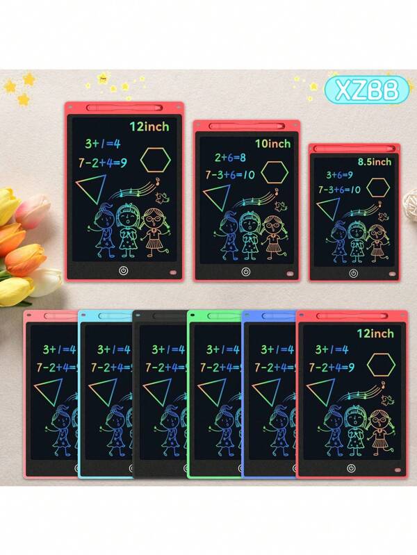 8.5/10/12 Inch Large Colorful Magic Drawing Board, Christmas Decoration Display Writing Board, Family Education Blackboard, Graffiti Interactive Art Creative Graffiti Board, Multi-Pack