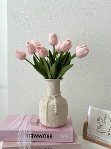 1/2/3 Stücke rosa romantische Tulpen Künstliche Blumen, Raumdekoration, Feiertags-Dekoration, Abschlussgeschenk, Geschenk für Freundin, Mutter