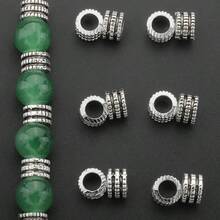 30pcs/50pcs/100pcs Vintage 3-Layer Wheel Spacer Beads, Large Hole Spacer Beads, Suitable For DIY Handmade Bracelets, Necklaces, Earrings, Jewelry, Crafts