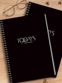 BUBU 7 天无日期周/日计划表，包含待办事项清单、支出追踪器和膳食计划表，适合返校使用 - 黑與白 - 查看 3