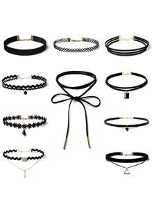 30pcs Y2K Choker Necklace Set With Various Pendants, Women & Girls Fashion Jewelry For Daily Wear & Party Choker Necklace Set
