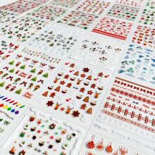 1000+ Modelli 30 Fogli Adesivi 3D per Decorazioni Natalizie per Unghie, Kalolary 3D Adesivi per Unghie Autoadesivi Babbo Natale Fiocco di Neve Pupazzo di Neve Campana di Natale Albero Renna per Decorazioni Natalizie per Unghie (30 Fogli)