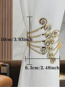 2 Pieces / 1 Piece, Metal Curtain Hangers - - With Crystal Wings Design, Adjustable, Suitable For Fixing Curtains In Bedrooms And Living Rooms. Home Decoration Accessories - Multicolor - View 2