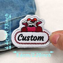Custom 2 Pcs Cute Animal Name Sticker Can Be Used To Decorate Clothes, Hats, Etc. It Can Be Ironed Or Hand-Sewn Or Hook And Loop Backing - Multicolor - View 6