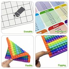 legendstar 12x12 乘法数学游戏抽认卡套装可擦写笔书写板益智玩具培养逻辑思维可重复使用练习卡适合 3 岁以上儿童