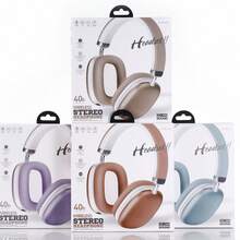 Wireless Headphones, Adjustable & Comfortable Headphones,Bluetooth 5.3 Headband - 淡紫色 - 查看 5
