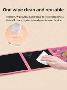 8-Sided Foldable Chalkboard Book, Reusable Drawing Pad, Portable Double-Sided Writing Board, Educational Toy For Children 3-8 Years Old, Boys & Girls Gift, Includes 12 Colored Chalks, Convenient Folding Design For Easy Storage, Preschool Learning Essential, Christmas & Halloween Gift