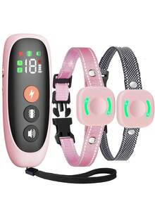 Dog Training Collar, 2800FT, 8-120 Pounds, Electric Shock Collar With Remote Control, Electric Collar With 4 Training Modes: Beep, Vibration, Shock, Rechargeable, Waterproof, Suitable For Use By Large/Medium/Small Dogs,Remote Control Bark Arrester,Can Train 1 Dog, 2 Dogs