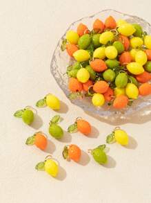 10-50pcs 3D Lemon Resin Jewelry DIY Pendant Accessories