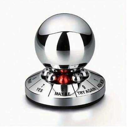 1pc Metal Fortune Telling Ball, Rotatable Tarot Decision Maker, Finger Spinner Stress Relief Toy, Desktop Decor