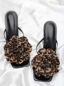 2pcs Detachable DIY Shoe Accessories, Leopard Print & Black Rose Flower Decor, Elegant Shoe Clips For High Heels, Flats, Sandals, Pumps, Suitable For Dates, Parties