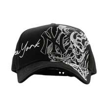 Gorra New York Skeleton Premium Negra Premium Hats Moda Negra The Dandy Hats. - Negro - Ver 1