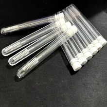 50Pcs Eyelash Brush Tube Disposable Mascara Wands Tube Reusable Lash S Brush Dust-Proof Cleaner Storage Tubes, Eyebrow Brush, Eyeshadow Brush, Brush - White - View 8