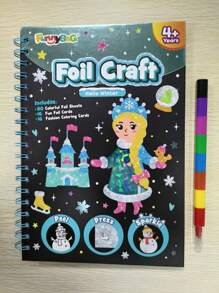 1 Set di quaderni per disegno e pittura con foglio di lamina dorata, materiale per viaggi, regalo per bambini
