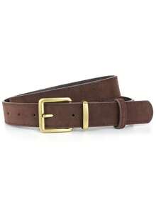 1 件男女通用休闲简约仿麂皮腰带，时尚牛仔裤腰带配饰，中性设计秋季、秋季、万圣节 - 多色 - 查看 9