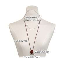 1pc Fashion Versatile Long Beaded Wax Rope Necklace, Influencer Style Necklace, High-End Collarbone Chain