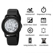 POMAR 2025 New Student Sports Fashion Simple Night Light Waterproof Alarm Clock Student Electronic Men's And Women's Watch
