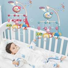 Baby Music Crib Mobile Bell With Projector And Night Light, 150 Types Of Music, Timing Function, Portable Mobile Music Box And Bell, Suitable For Toys For Children Aged 0 And Above (Blue&Pink) - Multicolor - View 4